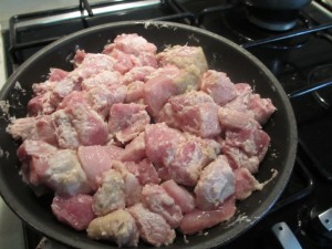 frying pork