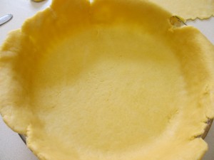 cover dish with pastry