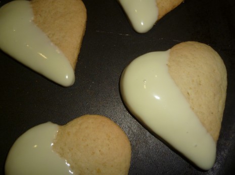 chocolate heart shaped cookies