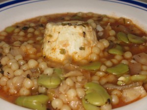 kusksu & broad beans soup
