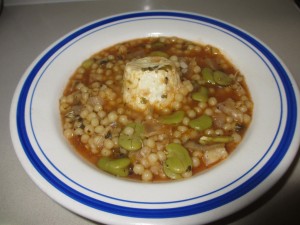 kusksu & broad beans soup