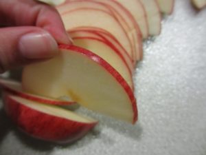 apple rose - thin slices