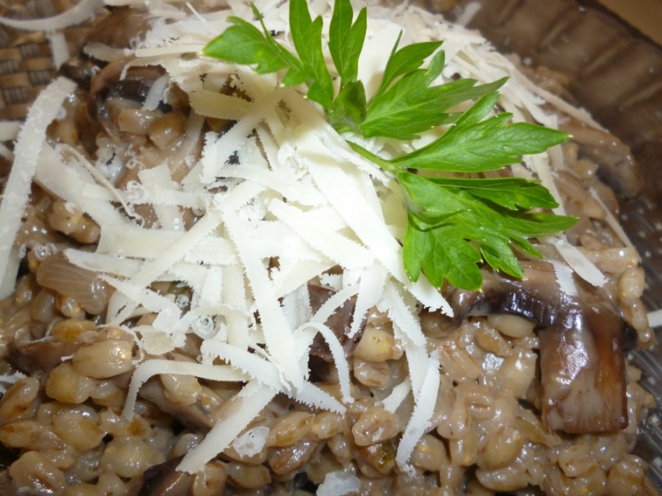 mushroom barley risotto